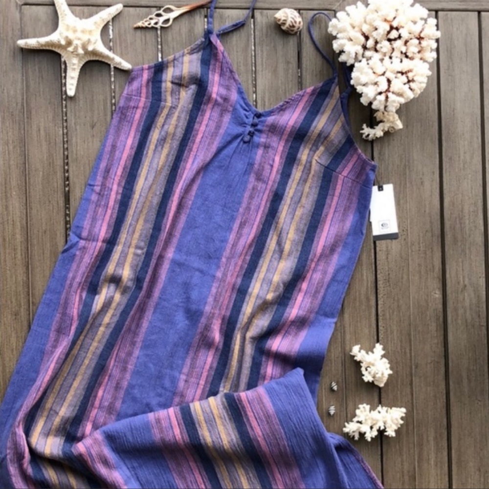 🌴🔆RIP CURL- GOLDEN DAYS STRIPPED MAXI DRESS🔆🌴 - Picture 2 of 13
